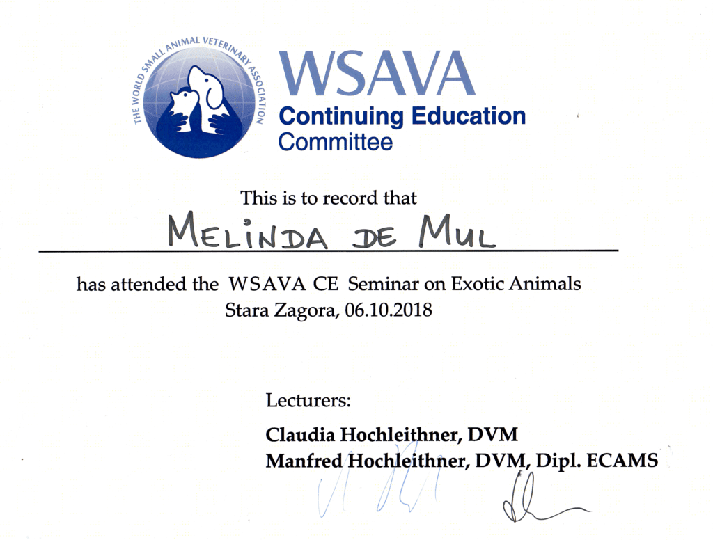 WSAVA Seminar on Exotic Animals